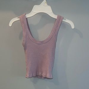 Hollister Ribbed Cropped Tank Top